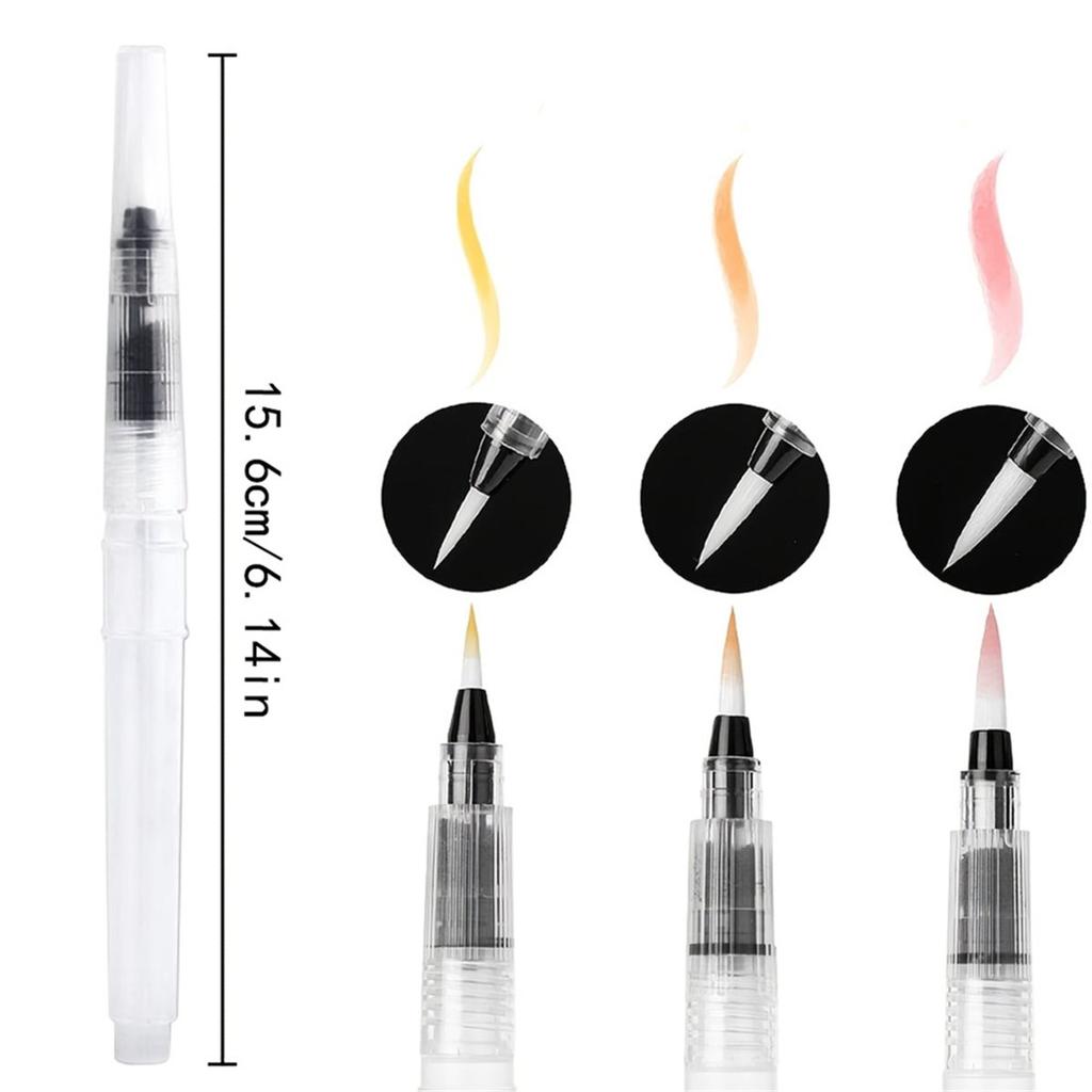 Watercolor Pens Art Supplies Water Brush Pen Empty Color Refillable Painting Brush Refillable Color Art Painting Soluble