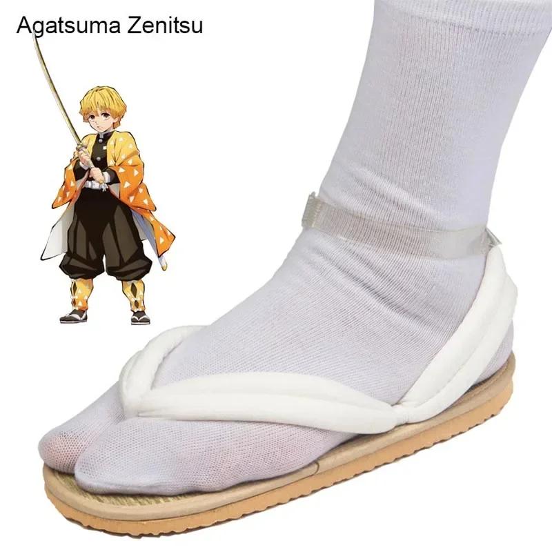 Hot Anime Demon Slayer Kimetsu No Yaiba Cosplay Accessories Kamado Nezuko Cosplay Clogs Kimono Flip-flops Geta Slippers Shoes