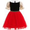 Pinocchio Girls 2-Piece Dress Set Party Princess Gown Red