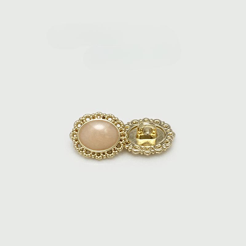 10ks krásné knoflíky v evropském stylu klasický vzor oválný knoflík s kovovou stopkou Dámské oděvní doplňky