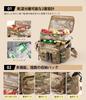 1TG Tactical Cooler Large Capacity Cold MOLLE Handheld or Shoulder Foldable for Soft Ideal for Leisure Club and Emergency Brown Bag, 2-Layer,