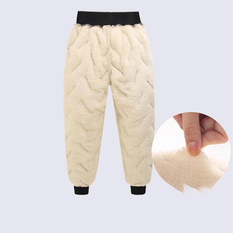 Winter Girls Warm Pants Fashion Boys Casual Waterproof Thicken Sweatpants Childrens