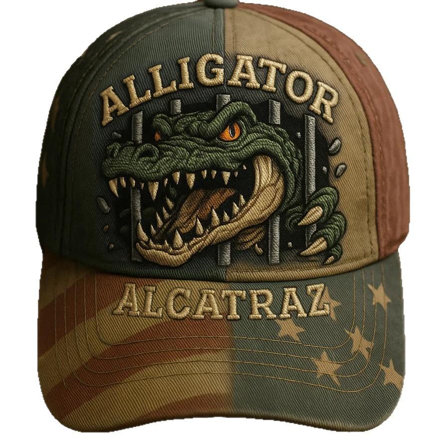 Popular POD heat transfer baseball cap personalized crocodile pattern outdoor cap men's and women's versatile cap