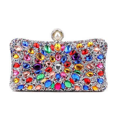 Moda colorate diamant femei cină genți nuntă banchet festival petrecere rochie de seară geantă versatil patru anotimpuri universal ambreiaj geantă de mână