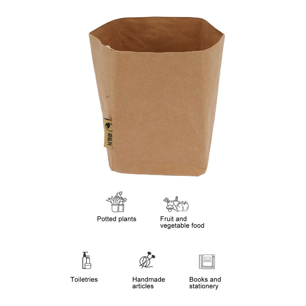 Waterproof Kraft Paper Bag Reusable Waterproof Bag Snacks Bags Kraft Storage Bags  Food Storage