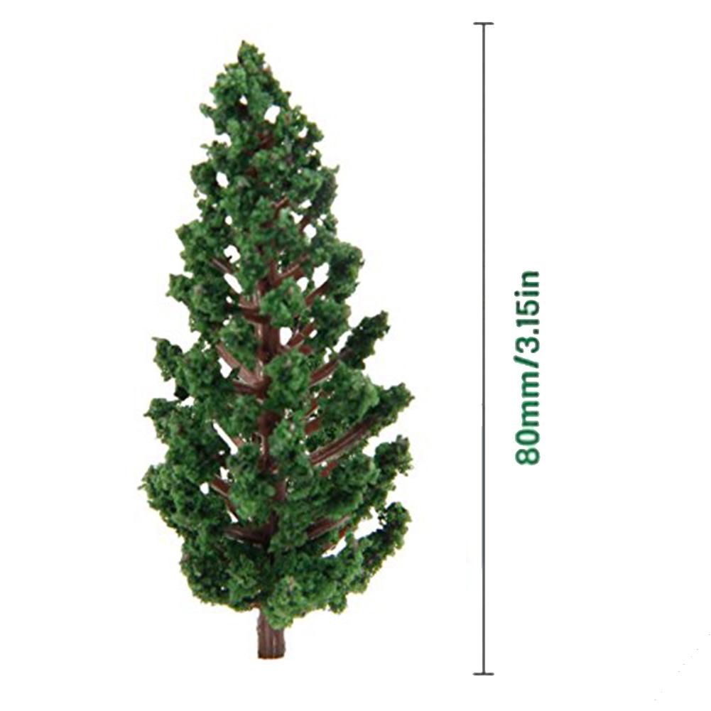 50pcs Artificial Miniature Pine Trees Plastic Model Scenery Railroad Decoration Building Landscape For DIY Toys Scale Dioramas