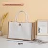 Custom Logo Hand-Painted Tote: Jute, Canvas, Cotton & Linen Handbag, Burlap DIY Lunch Box Bag