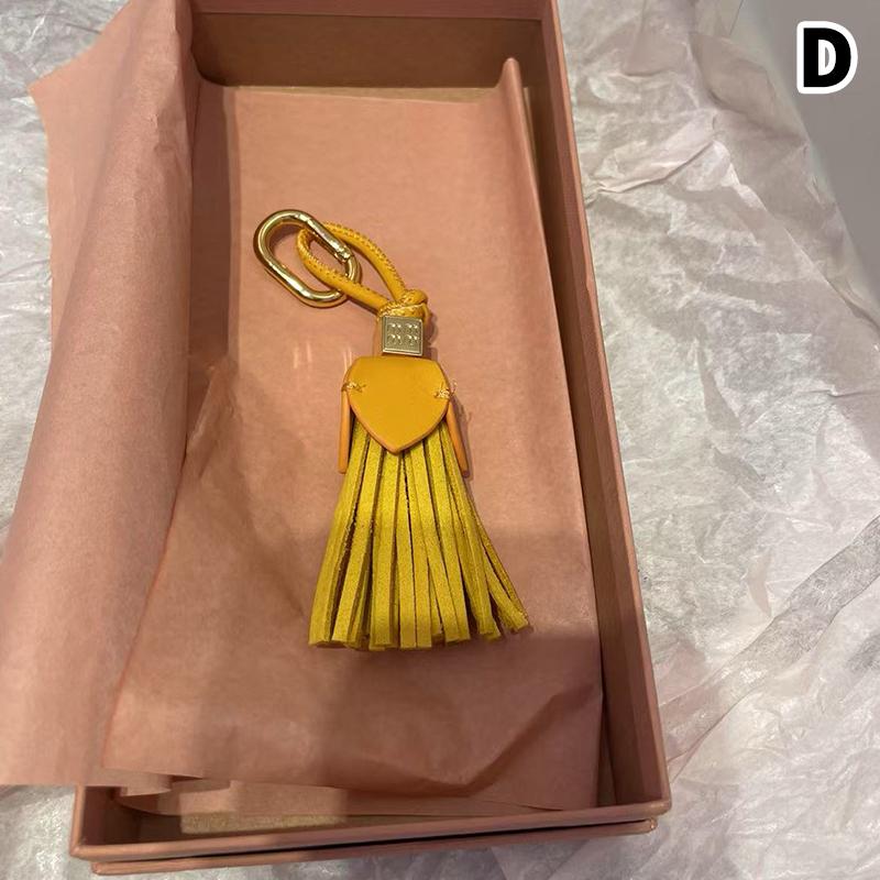 Flower Leather Bags Charm Ornaments Cowhide Flower Decorative Hanging Tassels Car Handbag