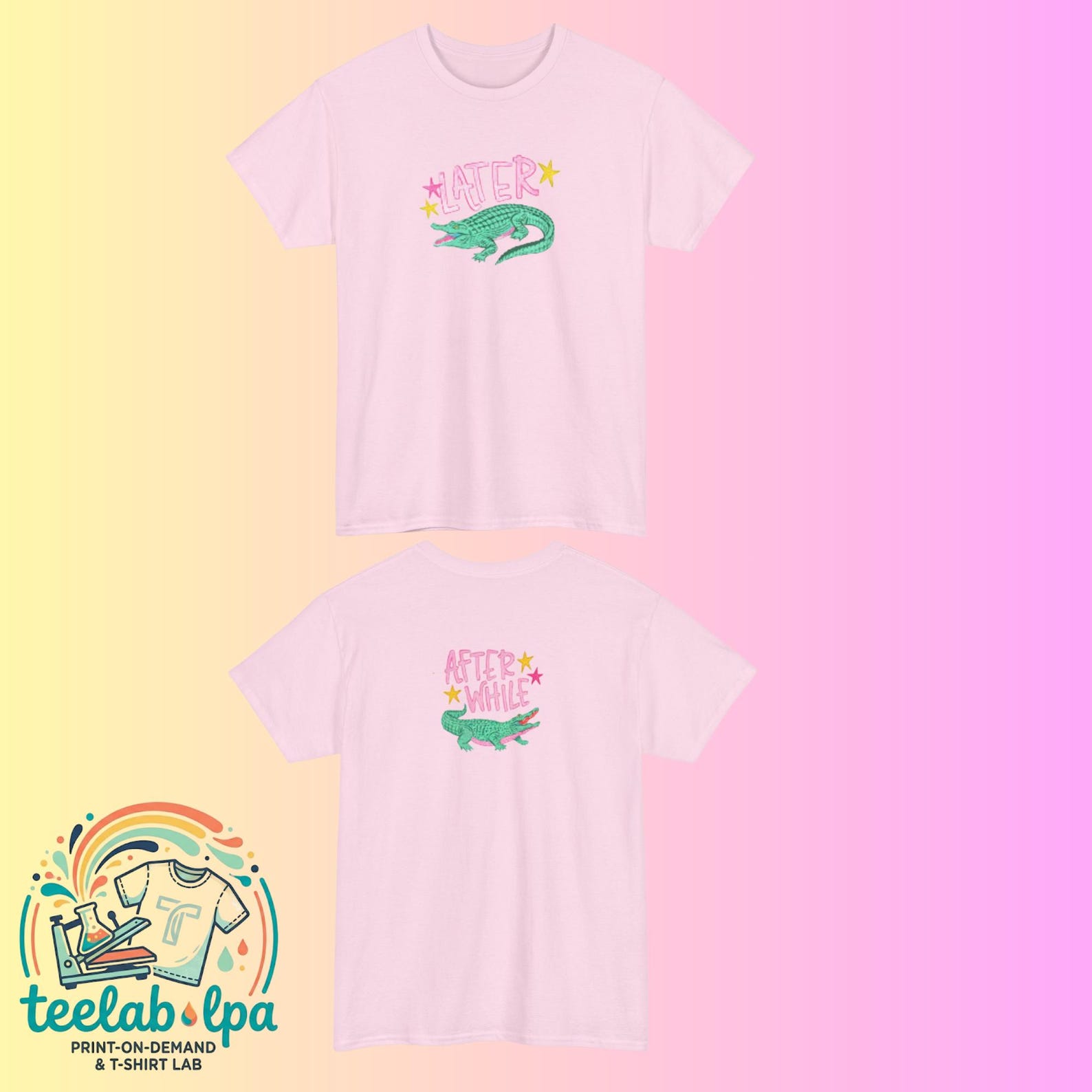 Later Gator Alligator Summer After A While Crocodile Summer Vacation Tee Tshirt / After While Summer Beach Shirt English translation 4XL