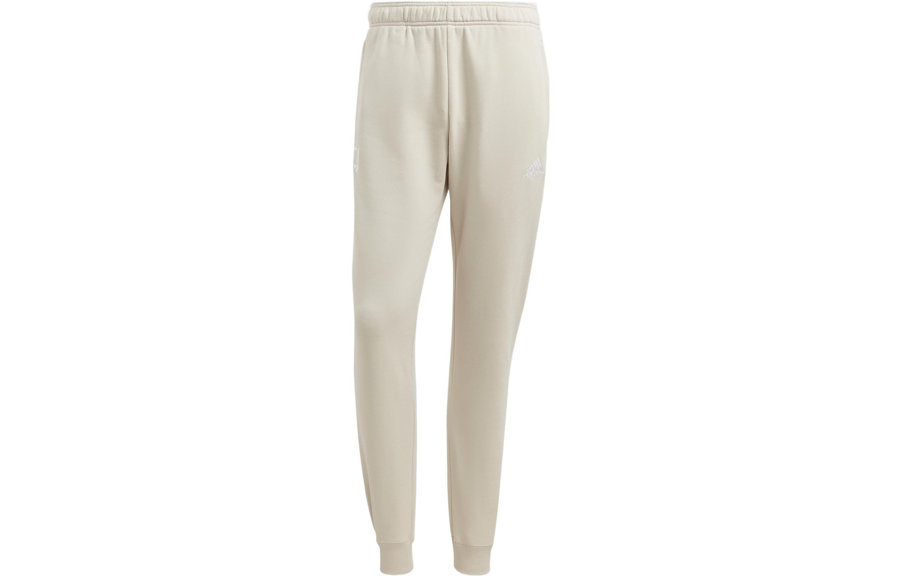 Adidas Juventus Knitted Sweatpants Men s Bauxite Brown Thickened Skinny Pants HS9798 L