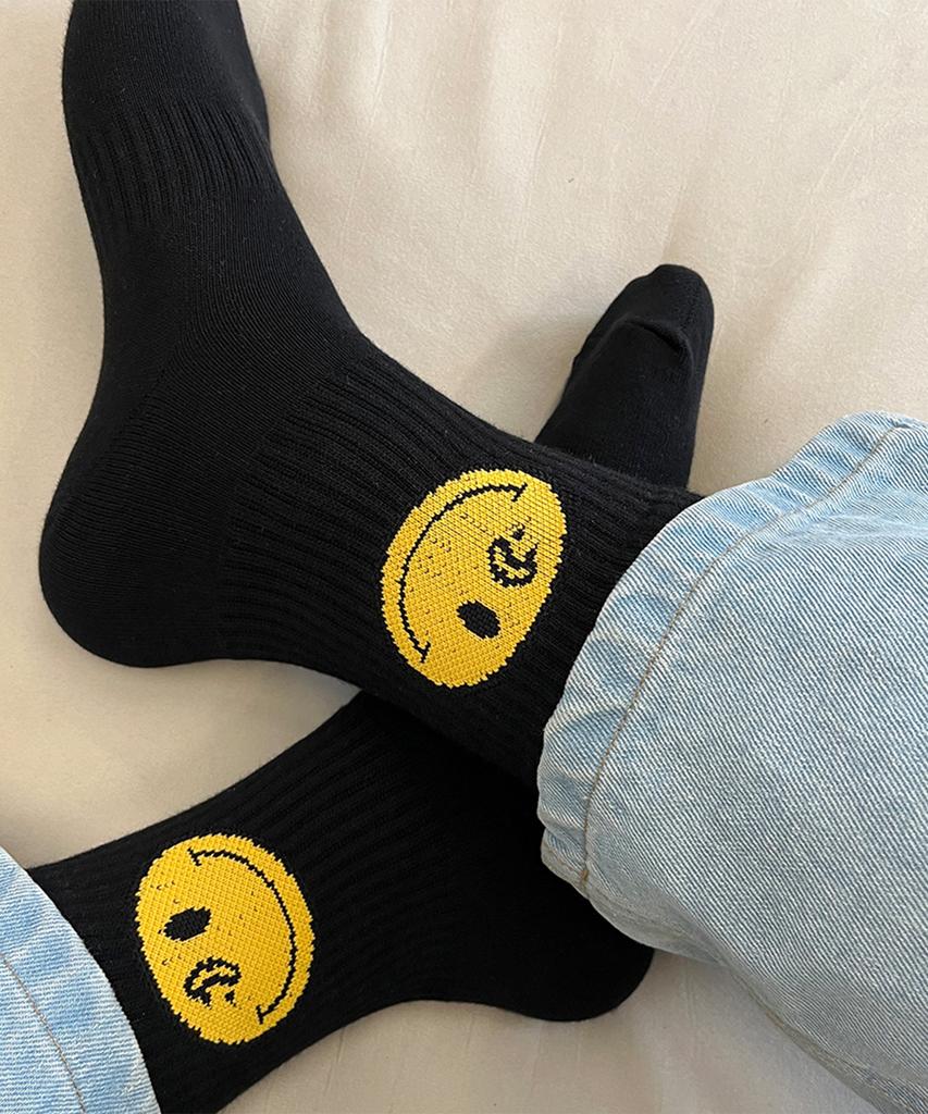 D.XO.H Smile Socks Black