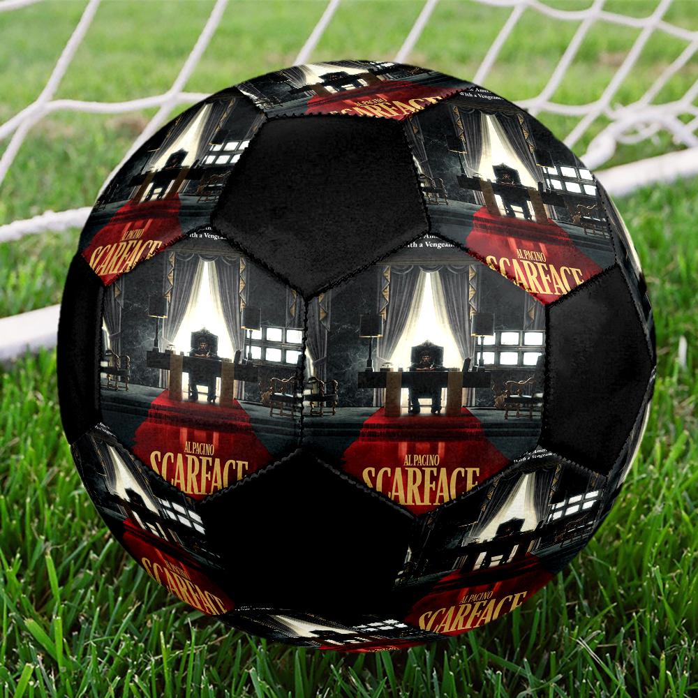 Scarface Indoor Soccer Ball Colorful Machine Stitched PVC Size 5 Team Training Competition Ready Durable High-Bounce Cool Sports Gift