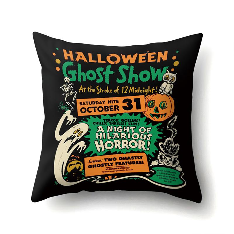 Halloween Pillowcase Car Waist Pillow Pumpkin Sofa Cushion Cover Office Home Living Room Pillowcase