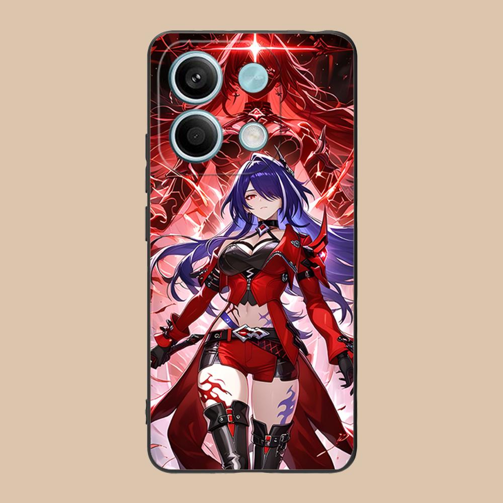 HSR Acheron Matte TPU Mobile Phone Case for Xiaomi 15 14 13 12 Mi 11 T Ultra Lite Pro S X 5G Colorful Printing Cover