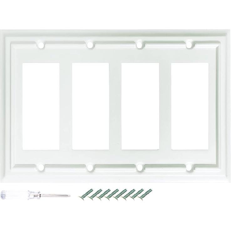 Wall Plates, Duplex Outlet Covers, Toggle Light Switch Plates, Decorator Light Switch Cover, Bamboo Fiber Material Standard Size Wall Plates of