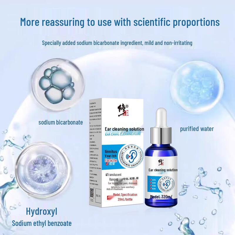 

Corrective Ear Canal Cleaning Solution for Tinnitus, Itching, Pain, and Dizziness Relief