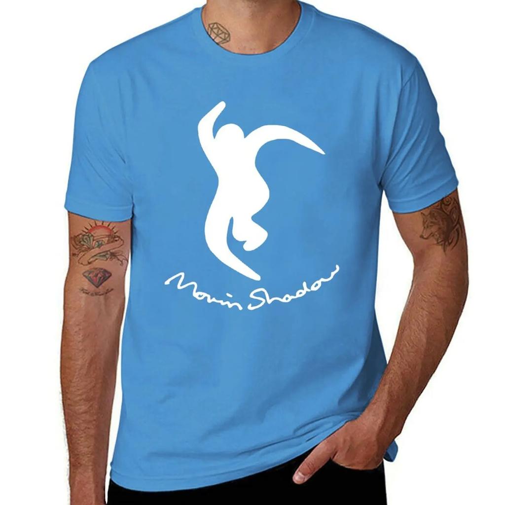 Moving Shadow Cursive Logo T-Shirt shirts graphic tees blanks anime clothes t shirt