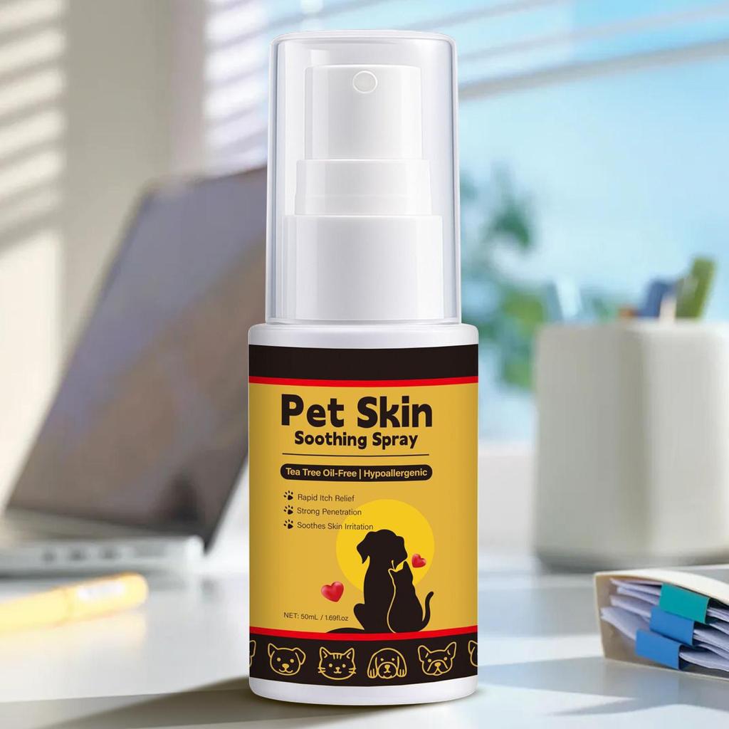 Pet Skin Spray Dog & Cat Skin Care Spray, Soothing & Spray Softening Anti-Itch Cleansing Skin, Nourishing Soothing Spray