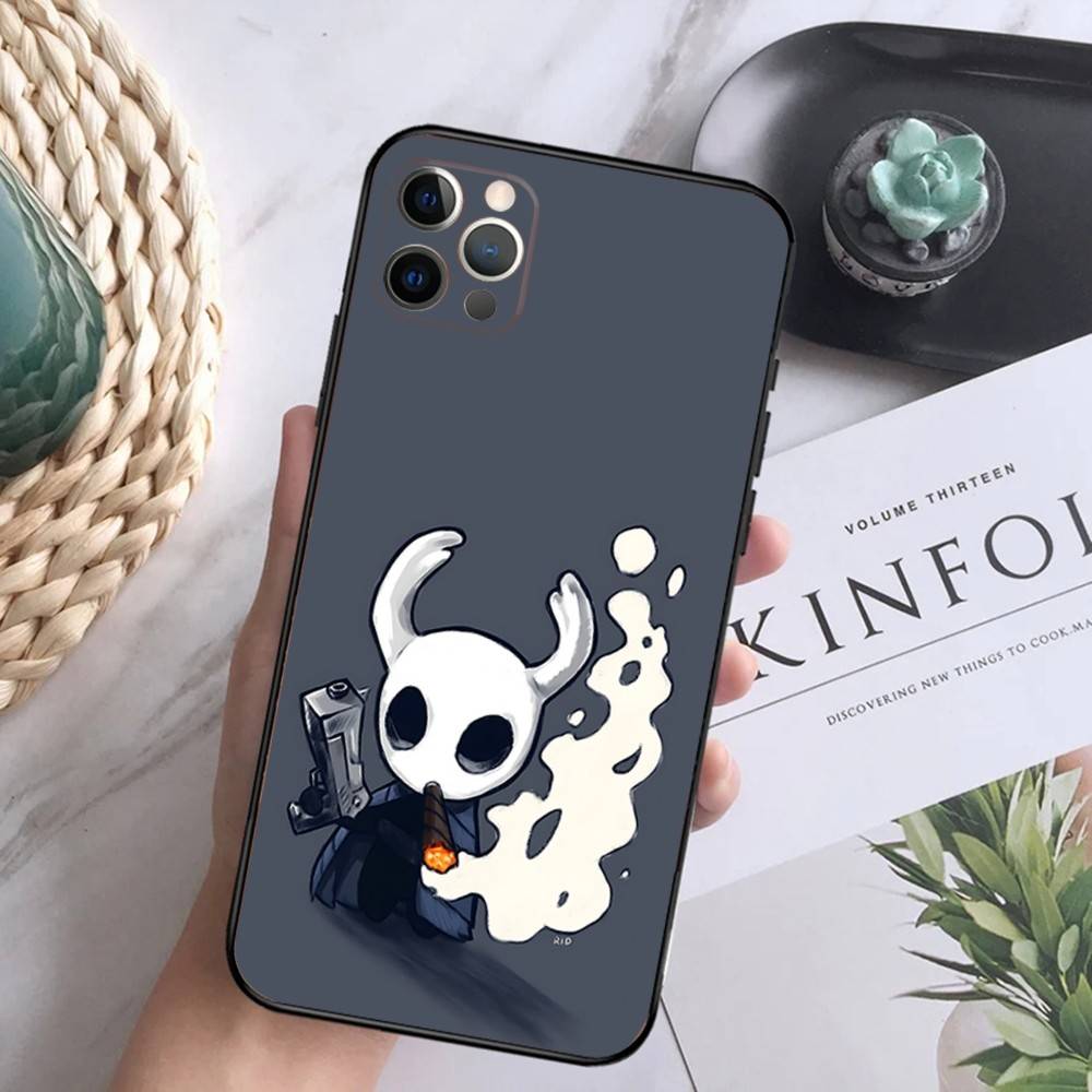Custodia per Telefono H-Hollow Knight Silksong Per iPhone 17,16,15,14,13,12,Pro,Max,Plus,E,SE4,Air,Mini Scatola Morbida Nera