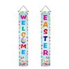 Porch Easter Sign Couplet Banner Party Decoration Egg Bunny Door Holiday Hanging
