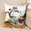 C-Calvin and H-Hobbes Cushion Cover Silky Short Plush Double-Sided Printed Pillow Case for Sofa All Seasons Home Decor Gift