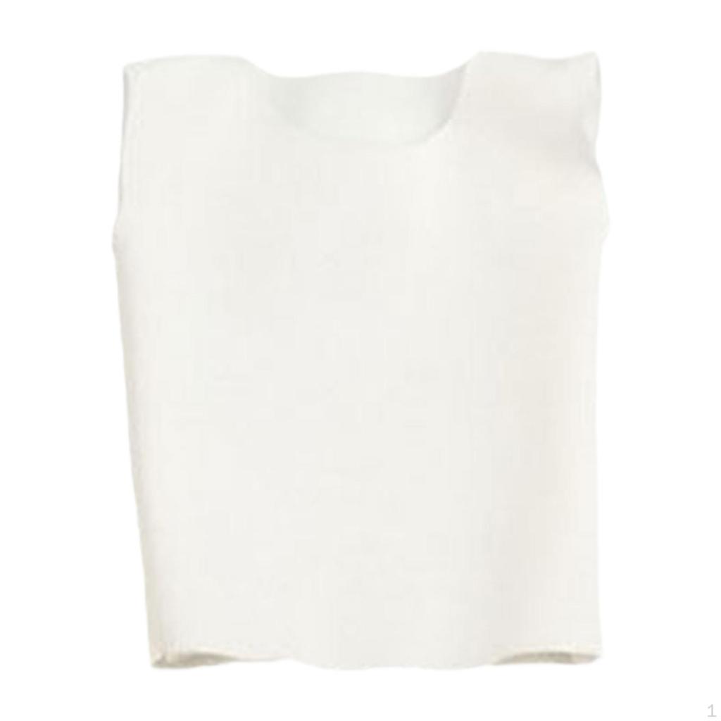 1:12 White Vest, Fashion Doll Accessories for 6 Inch Model Body Dress Up