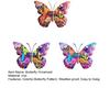 3Pcs Colorful Butterfly Wall Decoration, Weather-proof Butterfly Shape Wall Art, Metal Butterfly Hanging Ornament for Home, Garden, Yard, Patio