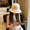Summer Girls Spring and Summer Face Small Shade Pure Sun Protection Afternoon Baking Cake Bow Strap Quick Drying Bucket Hat