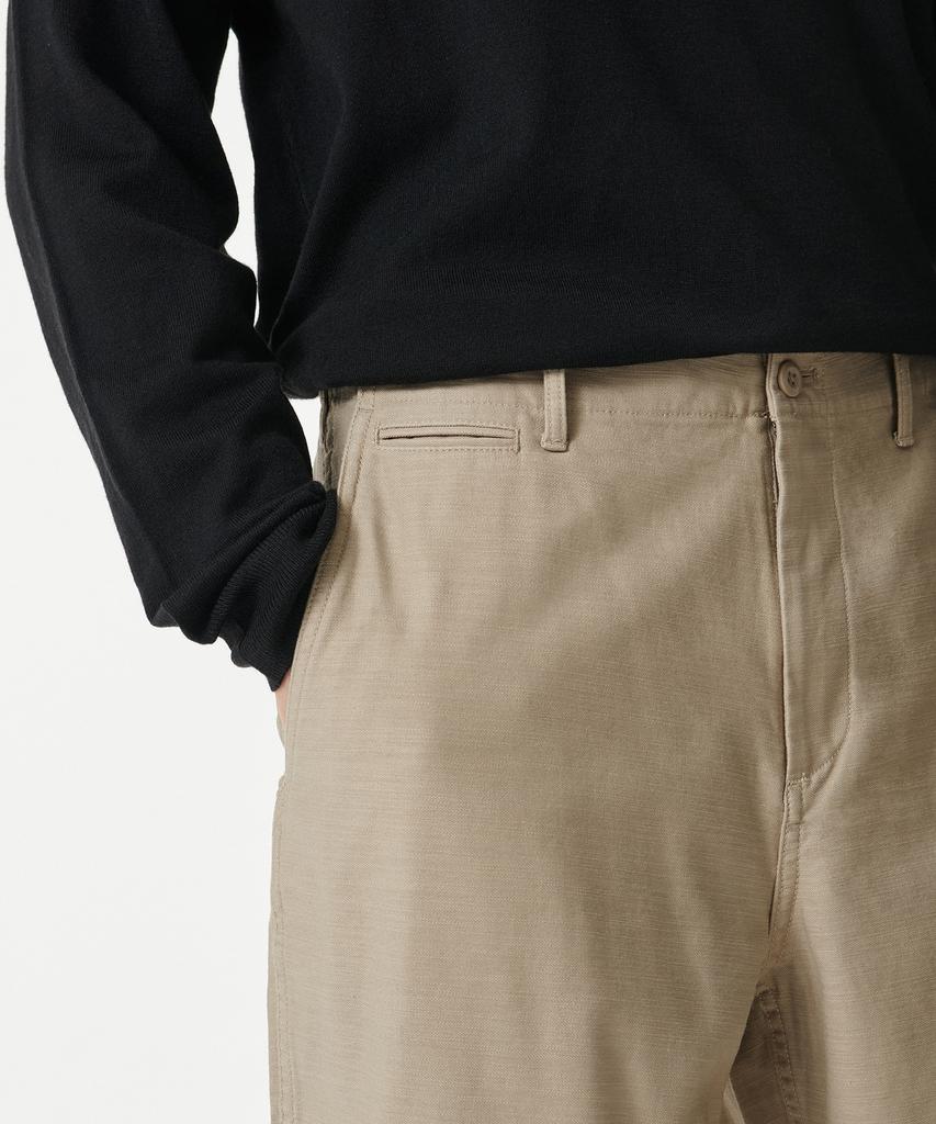 MUSINSA STANDARD Back Satin Wide Officer Pants [Beige]