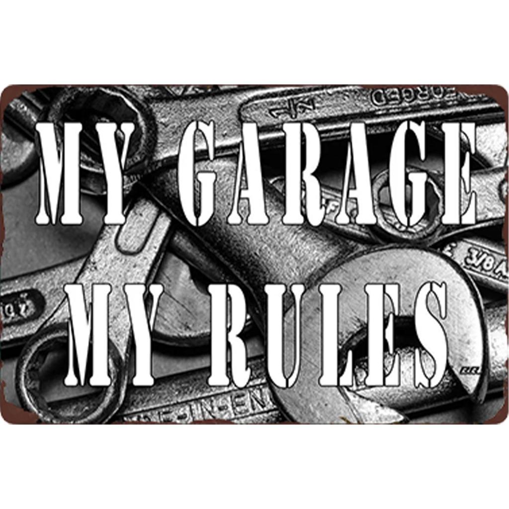 Vintage Garage Metal Tin Sign 2D Metal Wall Art Poster for Home Bar Decoration