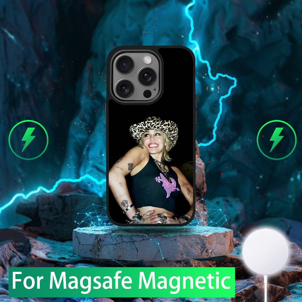 Miley C-Cyrus Phone Case For iPhone 16,15,14,13,12,11,Pro,Max,Plus,Mini,SE New Magsafe Magnetic Wireless Charging
