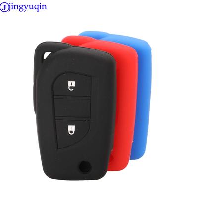 Jingyuqin 2B Cheie Telecomandă Husă Silicon Caz Pentru Toyota Yaris Camry Corolla Prado REIZ Crown RAV4 Hilux Pliabilă Flid