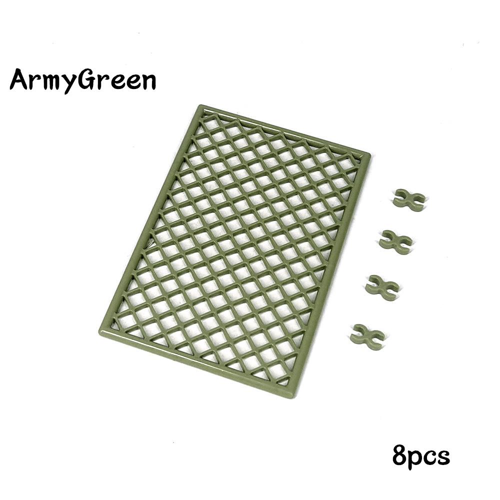 MOC 30104 92338DIY City Military Base Barbed Wire Fence Mesh Isolation Net for WW2 SWAT Weapons Building Blocks Model Bricks Set