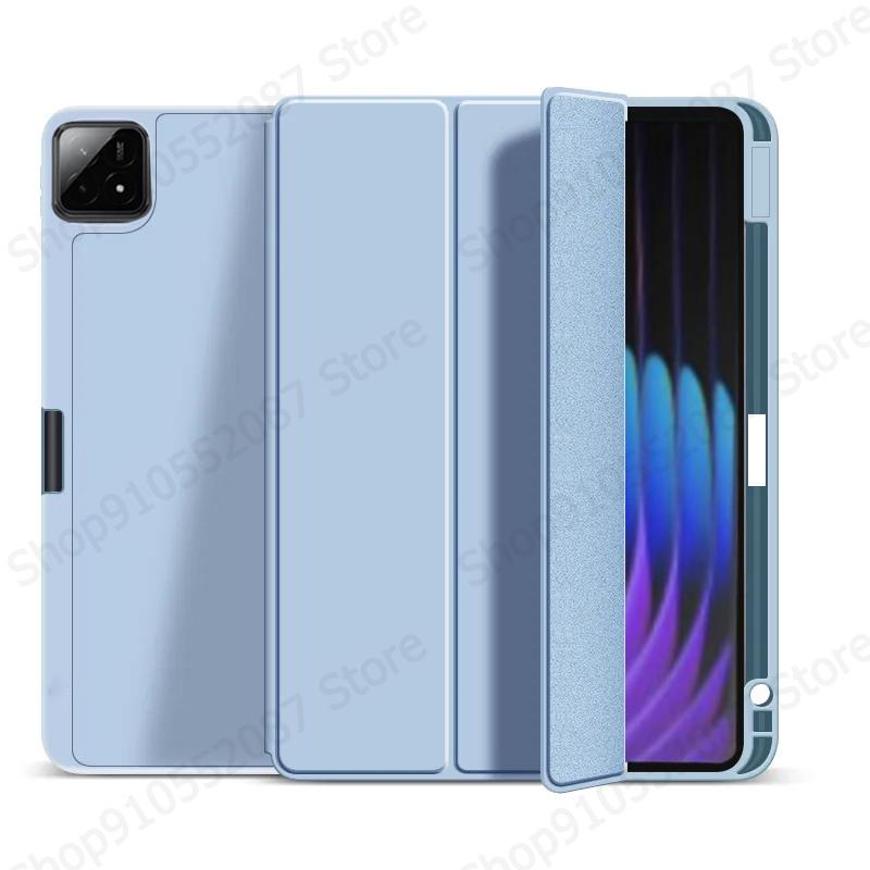 For Pad 7 Case with Pen Holder Trifold PU Leather Soft Back Stand Cover For Pad 7 Mi Pad 7 Case 11.2 inch