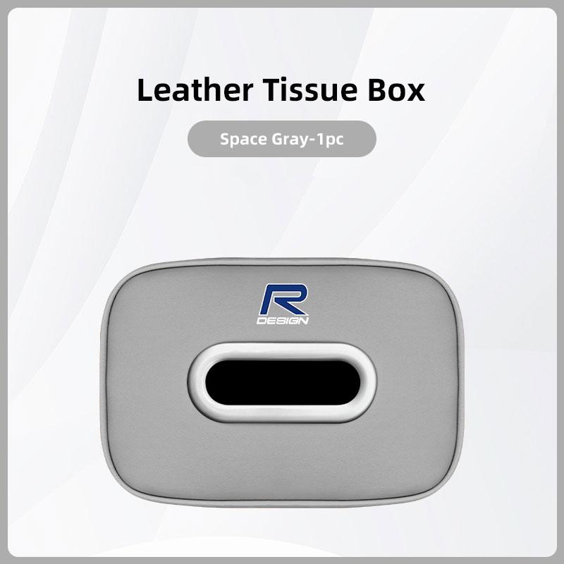 Porte-boîte à mouchoirs de voiture en cuir pour accoudoir de voiture, étui à serviettes, sac pour pare-soleil, siège arrière pour Volvo Rdesign V60 V40 XC90 S60 XC60 V50 V70 S90