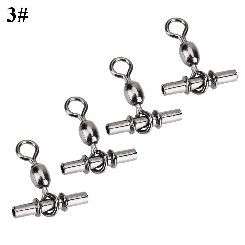

5 Types 20pcs set Durable T Shape Cross line Crane Fishing Swivels Connectors Accessories 1.5mm / 0.06inch