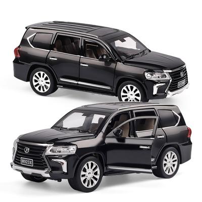 Model auta v měřítku 1/24 LX570 tlakově litý, stahovací autíčko se zvukem a světlem pro děti Batole Chlapci Dívčí kolekce