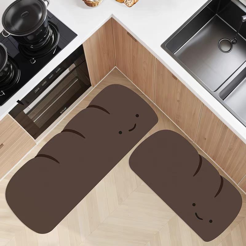 Simple Cute Small Mushroom Diatom Mud Carpet Home Kitchen Toilet Absorbent Easy To Take Care Of The Mat Home Decoration