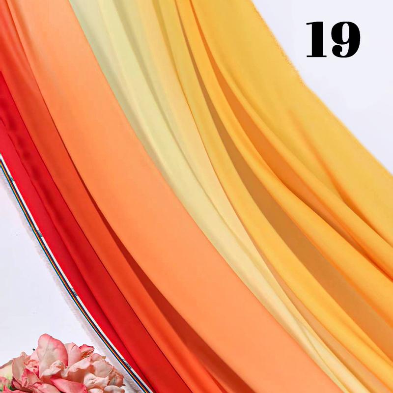 100x150cm Gradient Rainbow Fabric Ancient Style Sewing Hanfu Dress Stage DIY Costume Hanfu Silky Dress Stage Garment