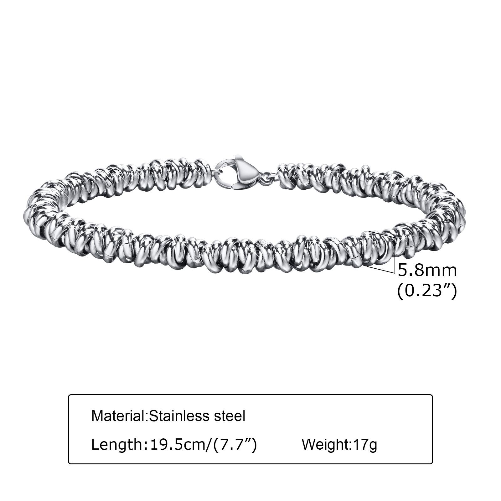 Women s Chic Irregular Twisted Stainless Steel Bracelets, Never Fade Unisex Couple Bracelet Stylish Wristband Jewelry