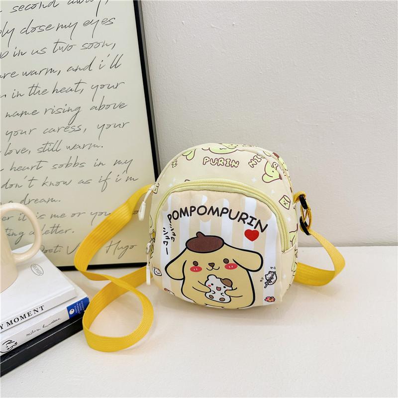 Sanrio Hello Kitty Kuromi Cinnamoroll My Melody Cartoon Kids Shoulder Bag For Toddler Daily Use Pudding Dog