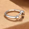 New Cute Dachshund Dog Simple Silver Adjustable Rings Original Open Sausage Dog Pet Rings for Women Vintage Animal Jewelry