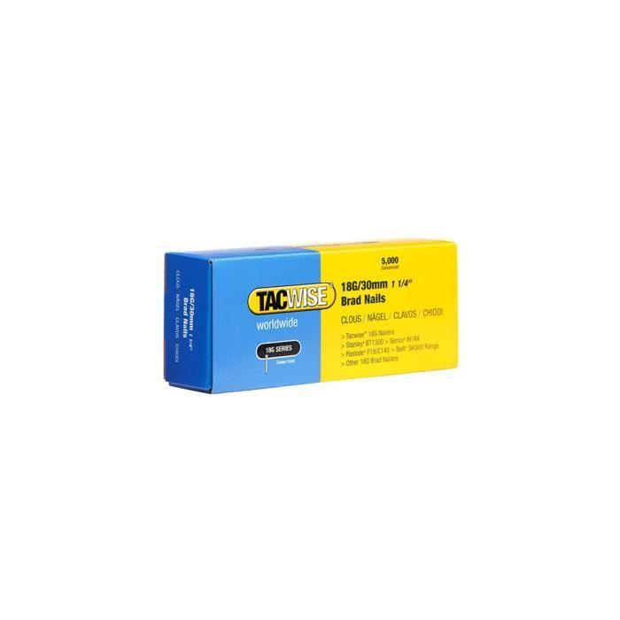 Destock Boîte De 5000 Clous De Finition De Type 18G L. 30 Mm - Ta-0397 - Tacwise