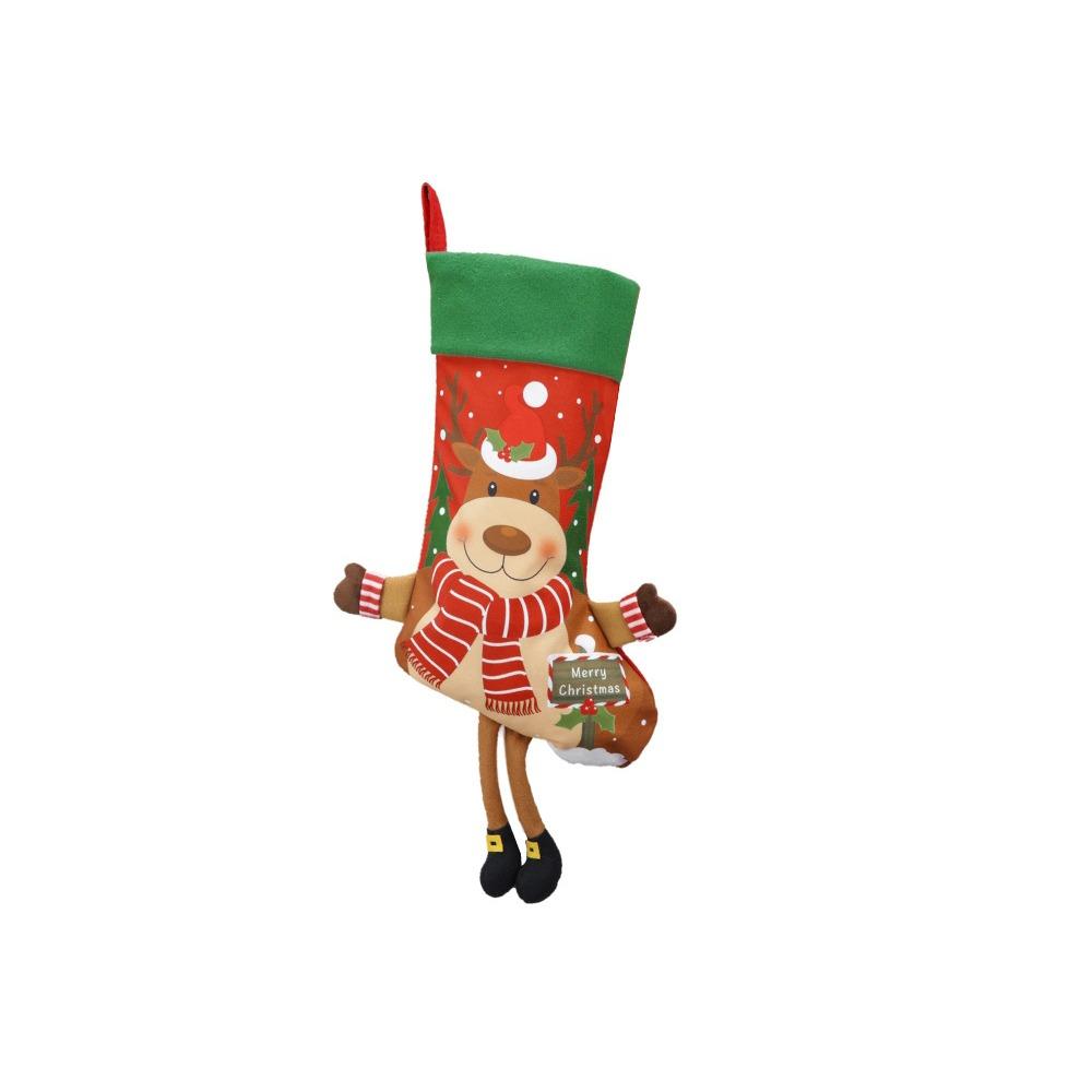 Snowman Christmas Gift Bags Santa Claus Xmas Candy Bag Gift Christmas Socks Pendant  Children