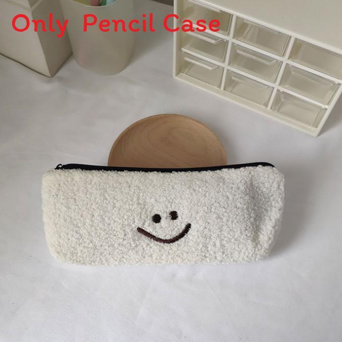 Cherry Plush Pen Case With Large Capacity For Students And Travel Storage