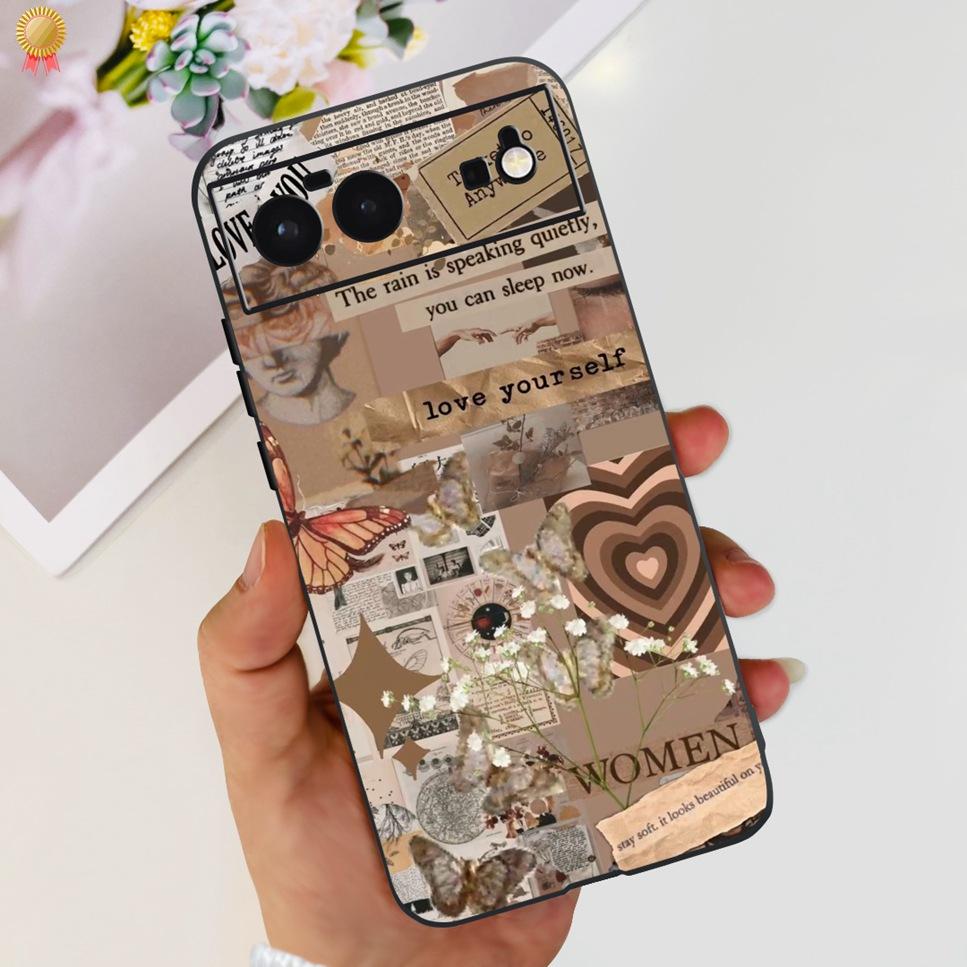 For Google Pixel 6 Case Cute Kawaii Cat Clear Silicone Shockproof Cover Capa For Google 6 Pixel 6 Pixel6 Phone Shell Funda Coque