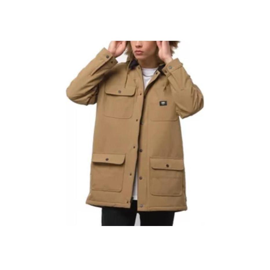 Vans Vrtací pracovní bunda s odnímatelnou kapucí, vícekapsová pracovní bunda, pánské bundy, khaki VN0A5FP9DZ9