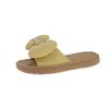Flat-bottomed Bow Slippers Women's Summer Outer Wear 2025 New High-end Soft Bottom Non-slip Fashionable Versatile One-word Sandals