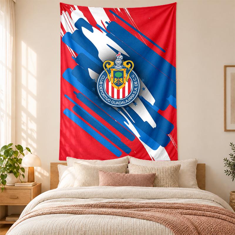 Deportivo Guadalajara Tapestry Highquality for Decorating Living Room Bedroom Dorm Walls Ideal As Bedroom Wallart Orholiday Gift