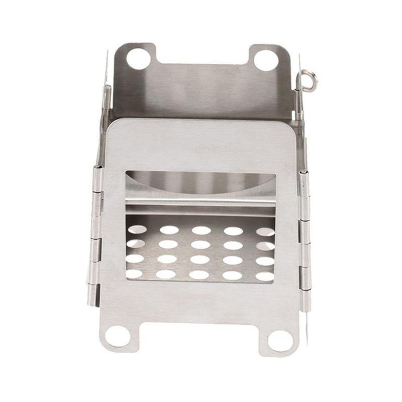 

Титановая походная печь для отдыха на открытом воздухе, портативная сверхлегкая складная дровяная печь, карманная печь для кемпинга, рыбалки, пешего туризма, мини-печь на дровах серебряный